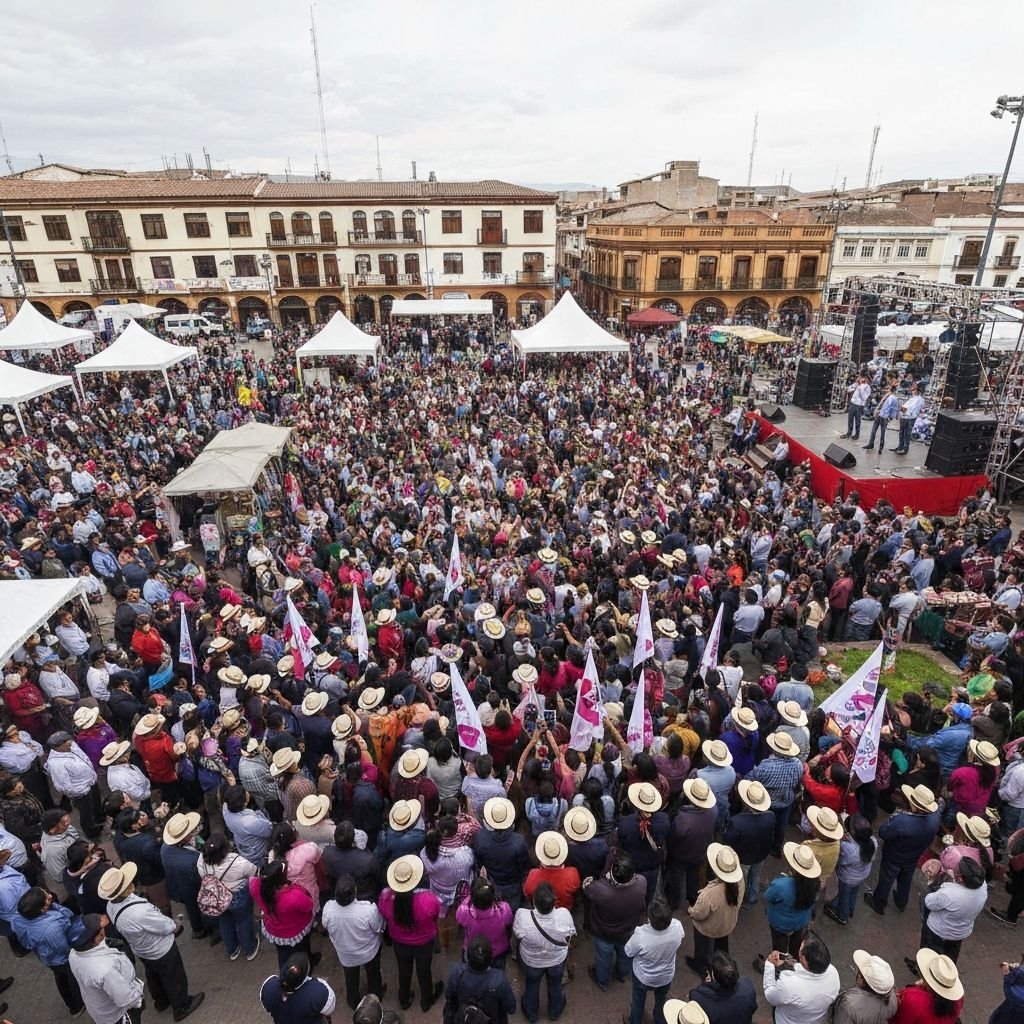 Mitin de campaña en Huaraz